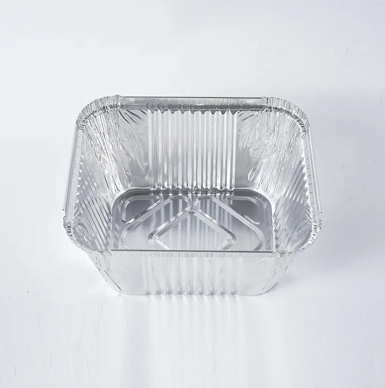 四角いしわのあるアルミホイル食品容器：環境に優しい、実用的で美しい食品包装のための新しい選択